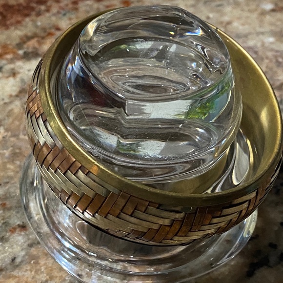 Vintage Silver Copper & Brass bangle bracelet Tri-Color Basket Weave Cuff VGUC - Picture 17 of 17